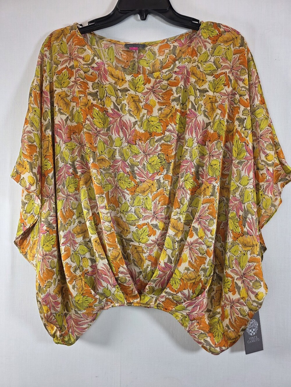 NWT Vince Camuto Crossover Wrap Floral Kimono Sleeve Top M